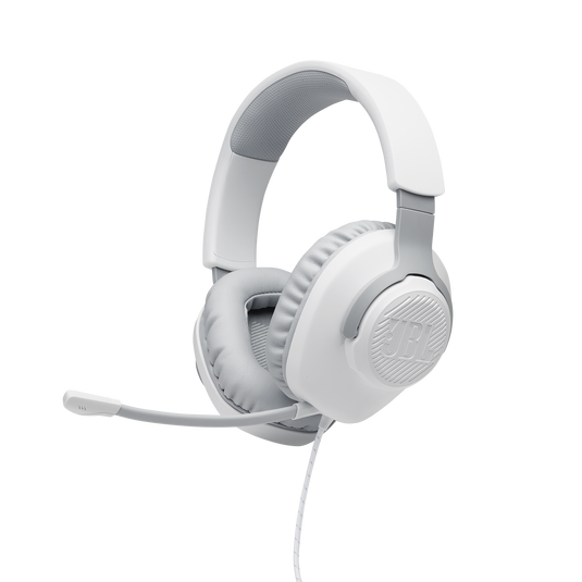 JBL Quantum 100 - White - Wired over-ear gaming headset with flip-up mic - Detailshot 8 image number null